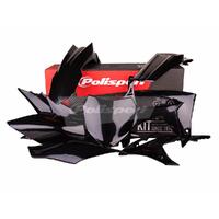 2013-2016 Honda CRF450R Polisport Offroad MX Black Plastics Kit
