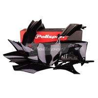 Polisport Offroad MX Black Plastics Kit for 2014-2017 Honda CRF250R