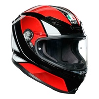 AGV K6 Hyphen Full Face Motorbike Helmet - Black / Red / White