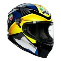 AGV K6 Joan Motorbike Full Face Helmet - Black / Yellow / Blue 