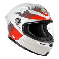 AGV K6S Fision Motorbike Helmet - White / Red