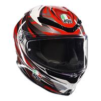AGV K6S Reeval Full Face Motorbike Helmet - Red / Grey / White