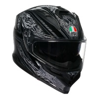 AGV K7 - Damascus Full Face Motorbike Helmet - Black/Silver