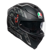 AGV K5 S Tornado Matt Black / Silver Full Face Motorbike Helmet 