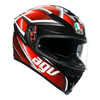 AGV K5 Tempest High Performance Sports Motorbike Helmet - Black/Red