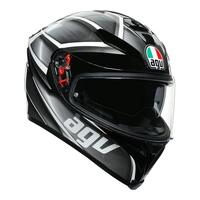 AGV K5 Tempest High Performance Sports Motorbike Helmet - Black/Silver
