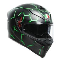 AGV K5 S Vulcanum Full Face Motorbike Helmet - Black / Green