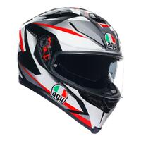AGV K5 S Plasma Full Face Motorbike Helmet - Black / White / Red