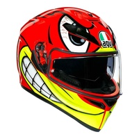 AGV K3 SV Birdy Red / Yellow Full Face Motorbike Helmet