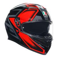 AGV K3 Black/Red Compound Full Face Motorbike Helmet