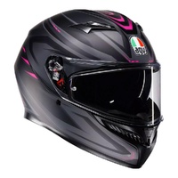AGV K3 - Syth Full Face Motorbike Helmet Matt Black/Pink