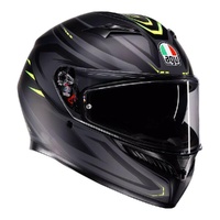 AGV K3 - Syth Motorbike Helmet Black/Yellow Fluorescent