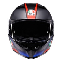AGV K3 - Striga Motorbike Helmet Matt Black/Blue/Red