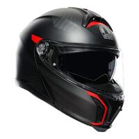 AGV Tourmodular Motorbike Helmet - Matte Gunmetal / Red