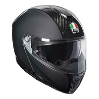 AGV Sportmodular Grey / Carbon Fibre Full Face Motorbike Helmet