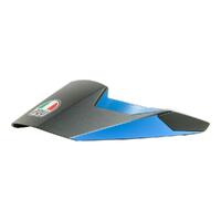 AGV AX9 Helmet Peak - Antartica Matte Black / Cyan