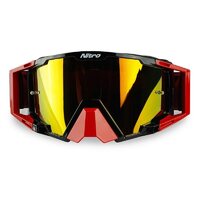 Nitro NV-100 Dark Horizon Black/Red MX Motocross Motorbike Goggles - CE Approved