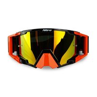 Nitro NV-100 Dark Horizon Black/Orange MX Motocross Motorbike Goggles - CE Approved