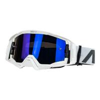 Nitro NV-150 Motorbike MX Goggles - White Frame / Blue Lens