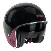 Nitro X582 Tribute Black/Candy Red Motorbike Helmet