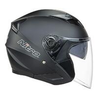 Nitro X780 Jet Satin Black Motorbike Helmet