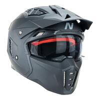 Nitro NZ302 Commando Matte Black Motorbike Helmet