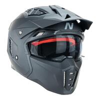Nitro NZ302 Commando Matte Black Motorbike Helmet