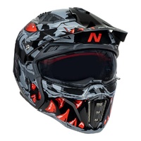 Nitro NZ302 Toxic Helmet - Grey / Red