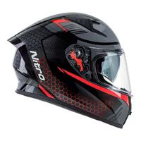Nitro N501 DVS Black/Red Motorbike Helmet