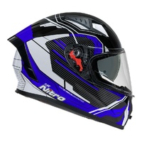 Nitro N501 Fuse Full Face Motorbike Helmet - Blue / White / Black