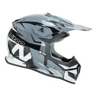 Nitro MX700 Black/Gunmetal Motorbike Helmet