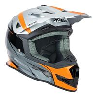 Nitro MX700 Recoil Grey/Black/Orange Motorbike Helmet