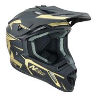 Nitro MX760 Satin Black/Gold Motorbike Helmet