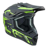 Nitro MX760 Satin Black/Fluro Green Motorbike Helmet