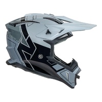 Nitro MX760 MX Helmet - Gloss Silver / Grey / Black