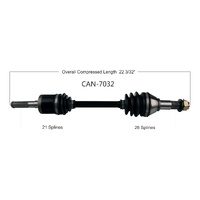 TrakMotiv CV Axle Drive Shaft for 2015-2017 Can-Am Outlander L 450 EFI