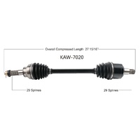 Rear Left CV Axle Drive Shaft for for 2016-2026 Kawasaki KAF1000E Mule Pro-DX EPS