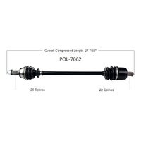 TrakMotiv CV Axle Drive Shaft for 2016-2019 Polaris 900 ACE EFI EPS