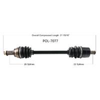 TrakMotiv CV Axle Drive Shaft for 2016-2018 Polaris 1000 Scrambler 1000 XP HO EPS