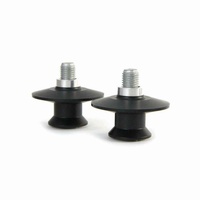 La Corsa Motorbike Stand Curved Swingarm Bobbins Pickup Knobs 10mm Black