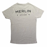 Merlin Mens Tshirt Motorbike Motorcycle Merchandise - Grey