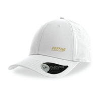 RPM Moto Bolt Curved Peak Cap - White