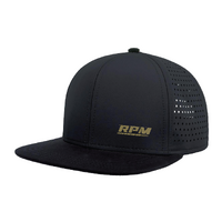 RPM Moto Bank Flat Peak Cap - Black