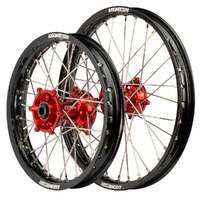 Flat Track Wheel Set (Black/Red 19x1.4/17x1.85) for 1996-2007 Honda CR85