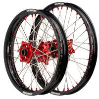 Flat Track Wheel Set (Black/Red 19x2.15/19x2.50) for 2002-2007 Honda CR125
