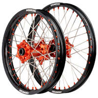 Flat Track Wheel Set (Black/Orange 19x2.15/19x2.50) for 2014-2024 Husqvarna FC250