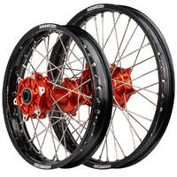 Cush Drive Enduro Wheel Set (Black/Orange 21x1.6/18x2.15) for 2012-2024 KTM 500EXCF