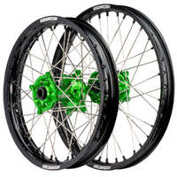 Motocross Wheel Set (Black/Green 21x1.6/19x2.15) for 2006-2024 Kawasaki KX250F