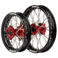 Motocross Wheel Set (Black/Red 12x1.6/10x1.6) for 2017-2023 Husqvarna TC65