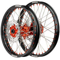 Wheel Set with Discs (Black/Orange 21x1.6/19x2.15) for 2010-2024 KTM 350SXF